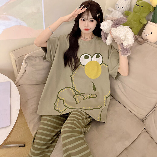 Junjunsui Dimei Pyjamas pour femmes pantalons à manches courtes coton pur