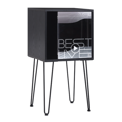 Fennessy Vinyl Record Cabinet Peripheral Base Speaker Bookcase LP Sofa Side Cabinet Living Room Bedroom Storage Cabinet Display Cabinet