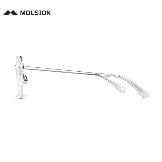 Molsion Mosen Xiao Zhan same style glasses can be matched with myopia glasses frame anti-blue light frame MJ6172 Xiao Zhan same style] B90 silver transparent