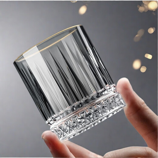 North Latitude 23 Degrees Liquor Glass Two Liang Crystal Glass Small Wine Glasses Home One or Two One-Sip Cup Set Bar Thickened Spirit Glass Six 100ml Twenty Liang Diamond Pattern Wine Glasses