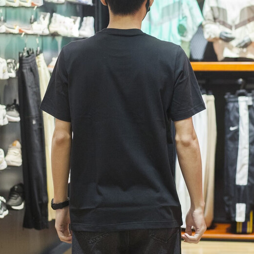 阿迪达斯（adidas）男装 夏季新款三条纹运动服跑步训练健身快干透气休闲短袖T恤 HC9712黑色 M