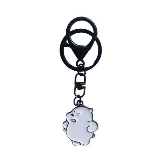 Suntomoon Schwarz -Weißer kleiner Panda -Cartoon Schlüsselbund DIY handgefertigte Tasche Anhänger Männer und Frauen beste Freunde Accessoires kreative kleine Geschenke Schwarzbär - B Style