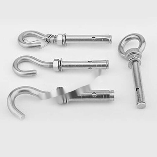 
E-Chen expansion hook 304 stainless steel national standard anti-fall net lengthened explosion with hook pulling screw M6M8M1012 M12201 standard hook/1 piece