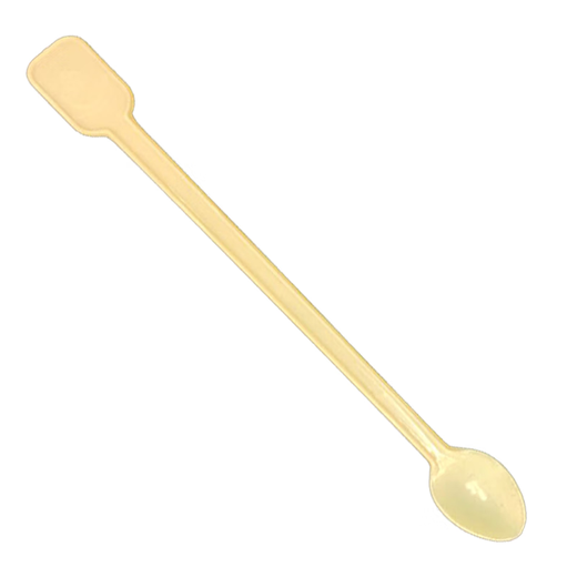 Interesting appliances, disposable coffee spoons, coffee stirring sticks, trial experiments, plastic spoons, long handle spoons, 500 pieces, warm yellow | 500 pieces/pack, simple packaging
