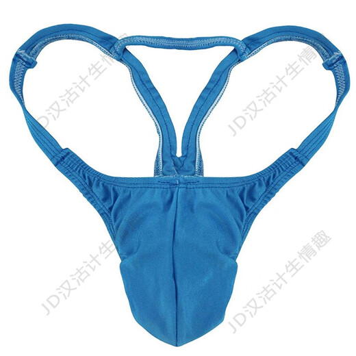 Ye Zimei sexy underwear men's transparent sexy underwear men's temptation thong triangle rear window low waist U protruding men's T-pants 403 one size red