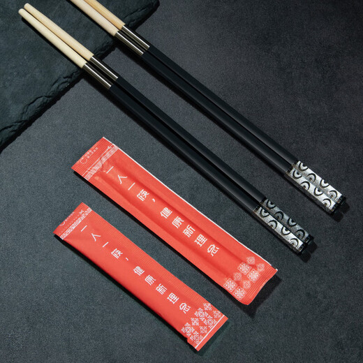 屋田一次性筷子头可换头拼接筷头餐厅可替换环保竹筷餐具通用7cm100双