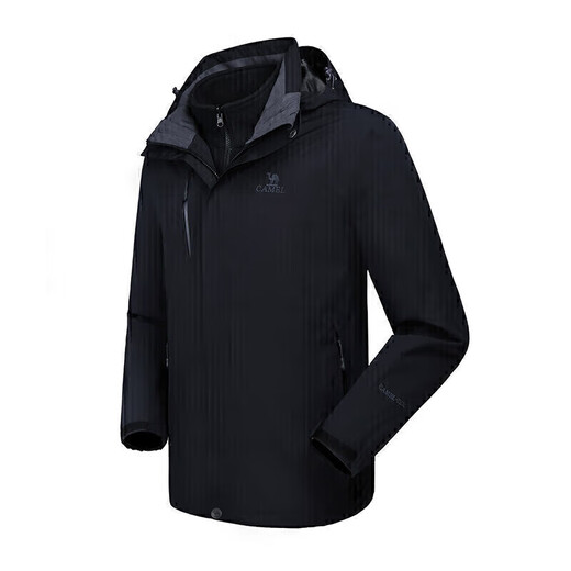 Camel Outdoor (CAMEL) Jacket for Men and Women Anti-fouling and Waterproof Three-in-One Two-piece Jacket for Men A7W217127