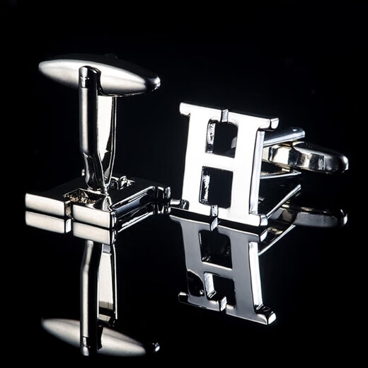 Chenpeng English Letters Manschette Links Metall Silber Ärmel Nagel Bräutigam Geschenk Französisch Hemd Manschettenknöpfe für verschiedene s erhältlich