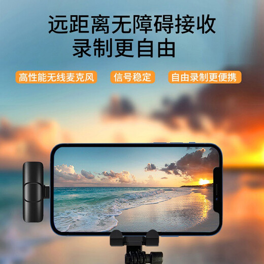 ZNNCO Wireless Lavalier Microphone Radio Microphone Mobile Phone Live Recording Noise Reduction Douyin Short Video Shooting Singing Karaoke Outdoor Portable Little Bee Sound Transmission Equipment Type-C Interface One to One + Plug and Play + Super Long Battery Life Apple Android Phone Anchor Sound Card Live Broadcasting Remote Super Long Battery Life Equipment