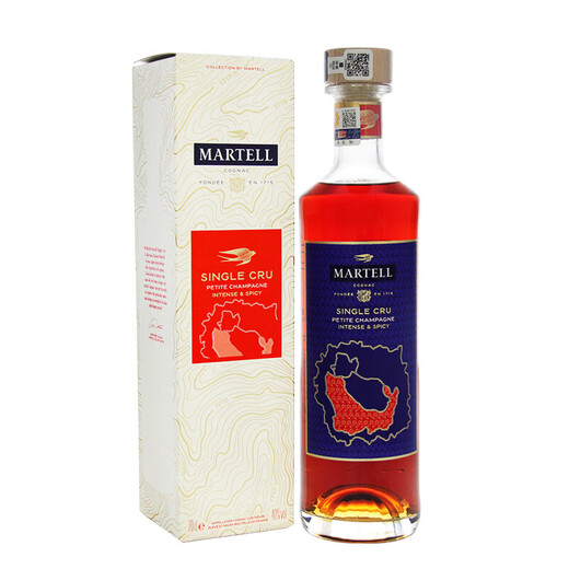 马爹利（Martel）优林区小香槟区宝德区 干邑白兰地 700ml*3瓶 