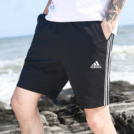 Adidas offizielle Schiffsgeschäftshorts Männer neue Sporthosen bequem atmungsaktiv schnell trocken Fünf-Punkte-Hosen Casual Hosen Männer 1484/Schnell trocken atmungsaktiv/drei Streifen 175/Vorgeschlagen 120-135jin [Jin gleich 0,5 kg]
