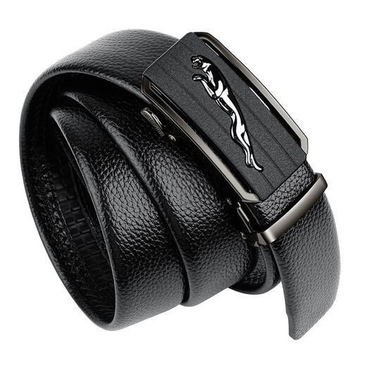 Half cigarette belt for men wear-resistant leather automatic buckle belt for men Korean style casual middle-aged young business leather belt for gift