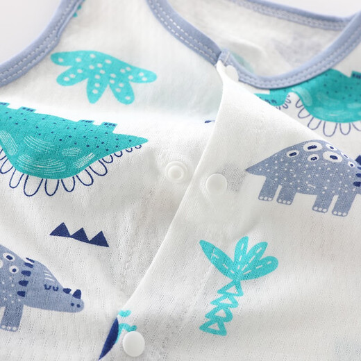 Little Pig Beiui Baby Onesie Weste reine Baumwollbaby Kleidung Dünne Sommermänner und Frauen ärmellose offene Kleidung Neugeborenen Sommeranzug 036 Kirschbär 90 cm
