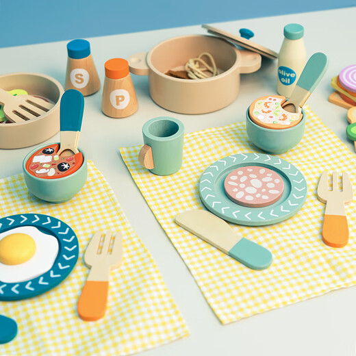 Chengliu Simulation Kochhaus Kinderküche Spielzeug Holzsimulation Küchenwaren Kochkochkoch -Kochen Kombination Geschenk Tee Sets Haus