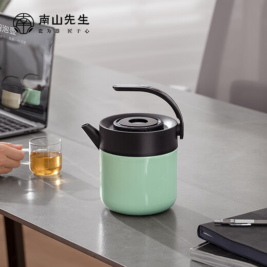 南山先生 闷泡茶壶大容量办公茶壶白茶泡茶壶茶水分离壶热水壶望舒焖泡壶 望舒焖泡壶_黑色 880ml