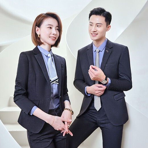 Lido Yichen Professional suit Spring and Autumn Men's and Women's Outer Suit Workwear 698 Dark Gray Women's Suit 2XL