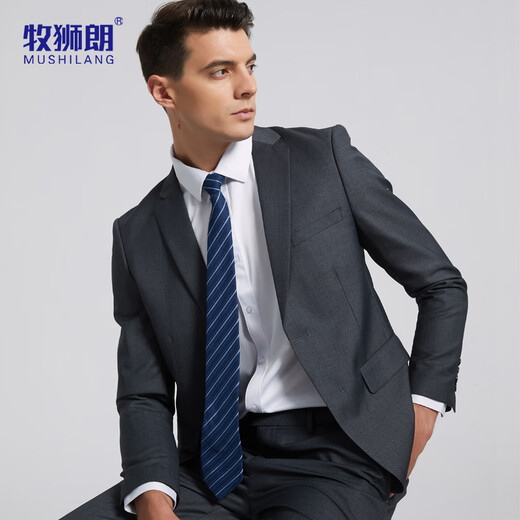 Mushilang suit men's slim professional formal suit business groomsmen suit groom suit wedding suit men's suit