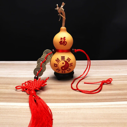OUOETY高档镇宅摆件风水葫芦化解家里天然葫芦挂件八卦进宝门对门客厅摆 龙头款5155cm