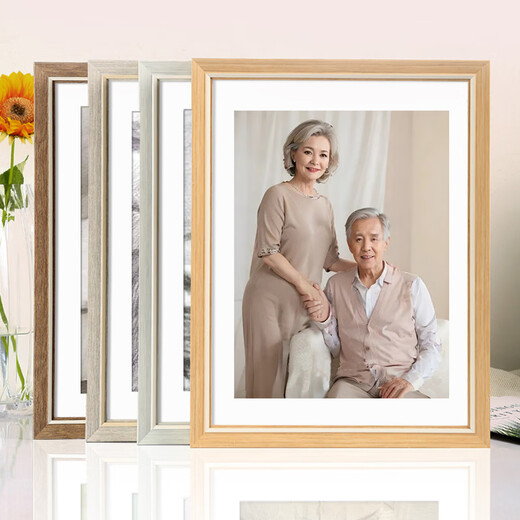 Senmiao picture frame custom Chinese calligraphy and painting frame large size custom color photo frame table setting framed wall hanging picture frame 8125 walnut color (pine + lacquer) Customized size contact customer service Wall hanging