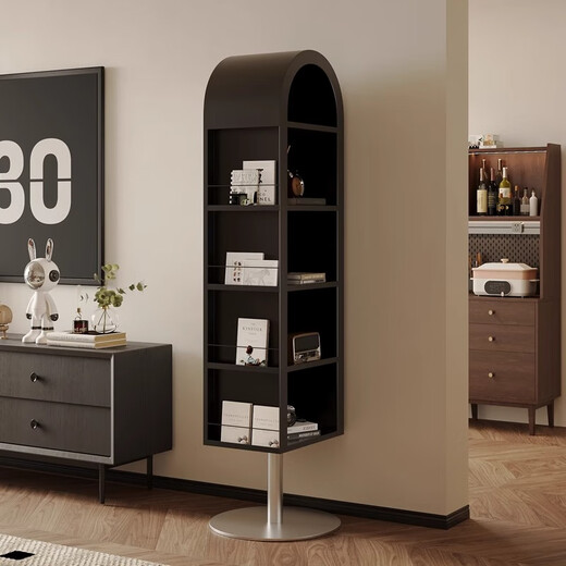 Panda Chunqiu Ganzkörperspiegel bodenhöre rotierende Dressing Spiegel Bücherregal Home Magazine Rack Schlafzimmer Anpassungspiegel Speicher Objektiv Linsen Schrank Milch Weiß weiß