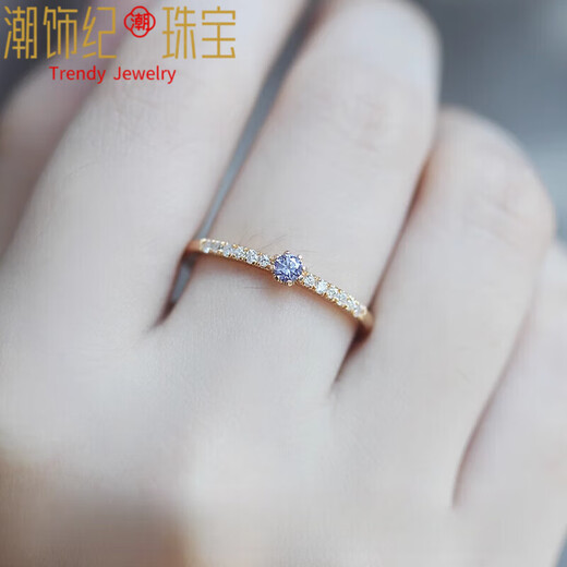 DL 1998 Fat Donglai same style tanzanite ring, retro white, blue and purple tanzanite color, micro-paved small zircons, 925 silver simple base, gold style/HK code 10#