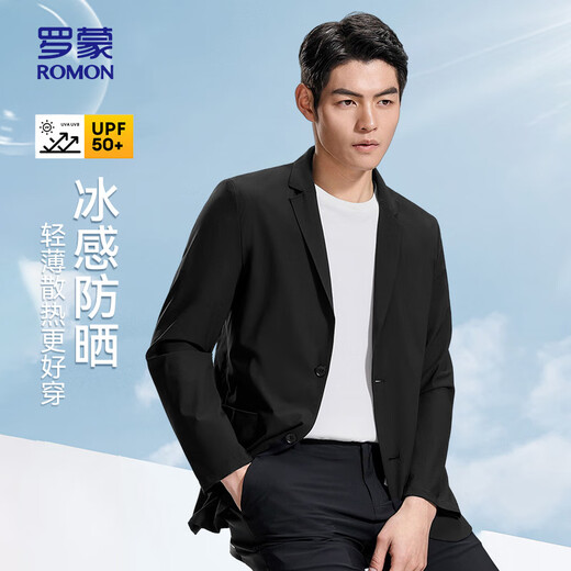 Мужской солнцезащитный костюм ROMON, летний деловой молодежный костюм без утюга, крутая куртка-топ XF001