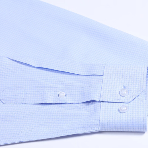 Mailyard / Melya Shirt à manches longues Business Men's Slim Blue Plaid Shirt Professional Casual 684 Blue Plaid M / 40S