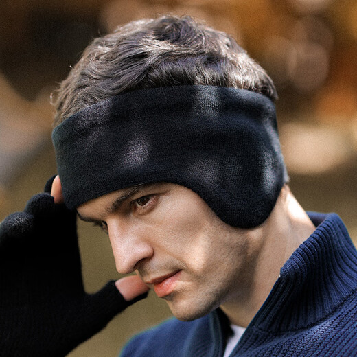 Glo-Story-Ohrschützer für Männer und Frauen Winter Ski-Ohrschützer für Männer Outdoor Sport Radfahren Windschutz doppelten warm warm montierten Ohrschernungen Met944141 Schwarz