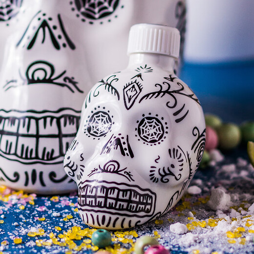 Soul Judge Foreign Liquor Original Imported Mexican Tequila Soul Judge KAH Skull Base Wine Soul Brew Painted Bottle Silver Tequila 700mL 1 Bottle