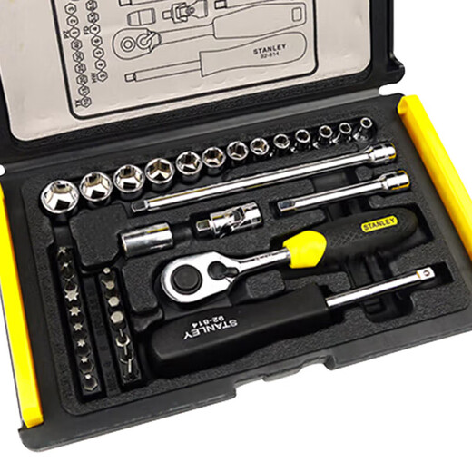 Ensemble d'outils de manche Stanley Réparation automatique et combinaison mécanique Box de boîte à outils à clés à clés à manches