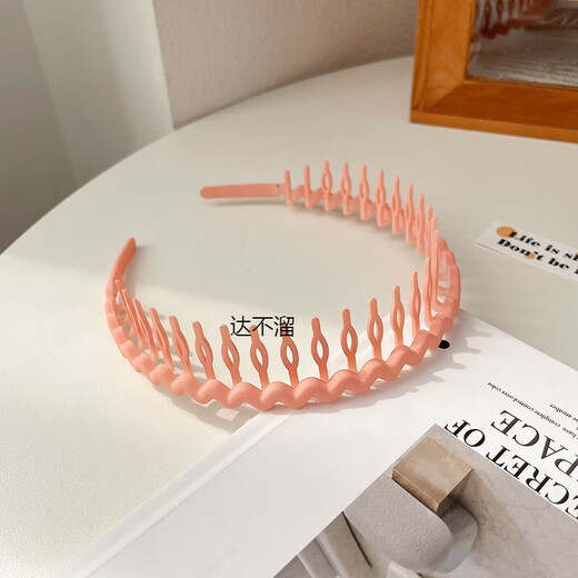 Dabuliu Zähne-resistente Nicht-Schlupf-Stirnbandmädchen Gummi Stirnband Waschen Gesicht Make-up Reparieren Haare Crushing Artefact Pressen Haarband Haartkarte Farbe 9274i Schwarzes Stirnband