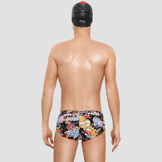 
YINGFA (YINGFA) swim trunks for men's printed wide edge conservative defense and embarrassment adult children's training professional swimming trunks magic shell 2XL waist circumference 76-84 cm
