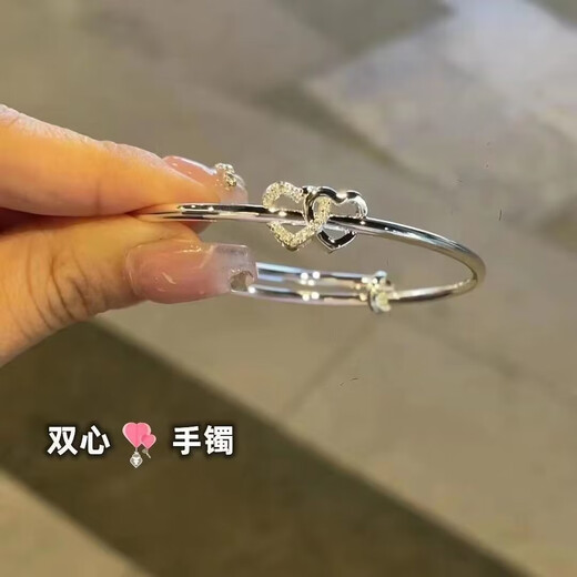 Mobius ring on the runaway princess bow bell bracelet women's opening adjustable best friend bracelet temperament jewelry M1479 double ring blessing bracelet 1 package