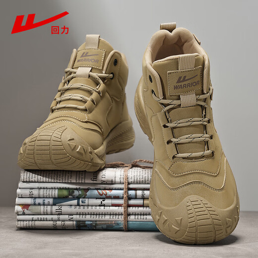 Huili Martin Boots Herren Herbst und Winter Herrenschuhe Britische dicke alleinige Männerstiefel Herren Retro Wanderschuhe Outdoor Wanderschuhe Khaki 1943 40