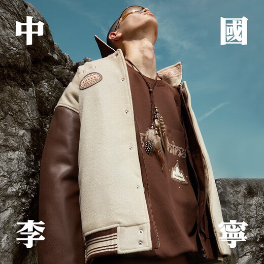 李宁卫衣男女款秋季时尚系列运动宽松休闲套头衫AWDT693 土褐色 3 3XL