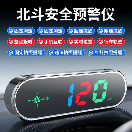 Electronic dog 2025 new head-up display speed measurement voice broadcast Beidou HUD car radar safety warning device