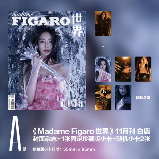 The official version of Figaro November White Deer A/B/C/D cover + free 1 small card + 2 random small cards Figaro World/Fashion Ladies/Magazine 2024 Hongxiu Magazine Issue 673 Bailu Cover Single Issue + Store