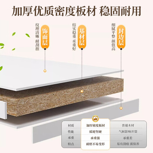全品屋穿衣镜可旋转全身镜衣帽架一体落地家用卧室可移动立式波浪试衣镜 【360°旋转】胡桃色36 【送货上门 破损必赔】
