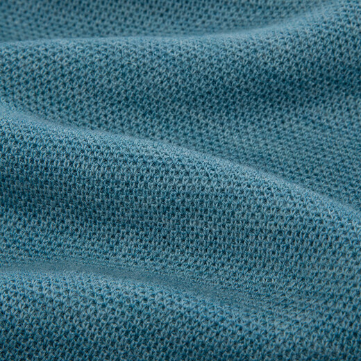 Dongbolini Autumn and Winter New Men's Round Neck Wool Sweater Solid Color Basic Warm Sweater Trendy Creek Blue One Size 46