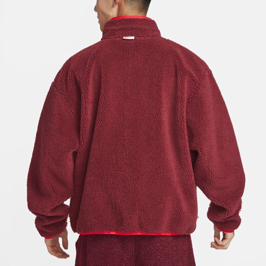 耐克（NIKE）外套男装2025夏季新款运动服摇粒绒保暖立领夹克 FZ6194-677红色新年款 L