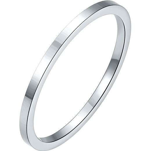 Saturday Fu PT950 platinum ring women's simple plain ring birthday gift B018507 No. 23, about 1.72g