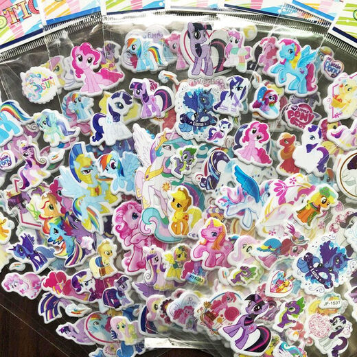 小猪佩奇儿童贴纸男女孩卡通贴画3D立体泡泡贴粘贴幼儿园奖励玩具 小猪佩琪全套不重复24张
