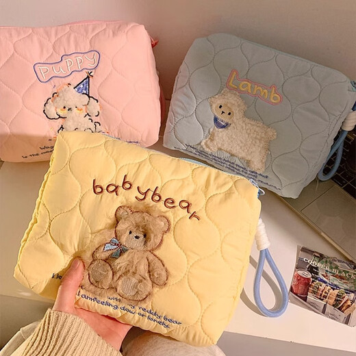 Sac de maquillage de fan ye pour les femmes avec un sac de rangement léger de dortoir extérieur portable de grande capacité