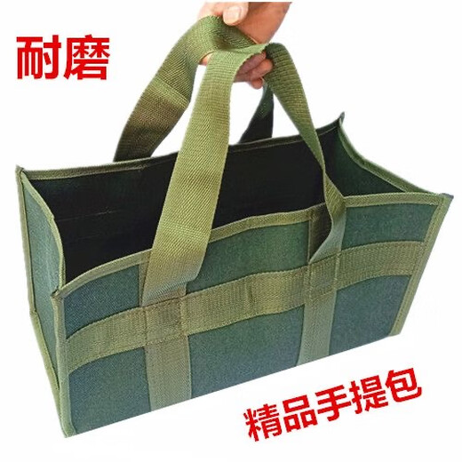 Complete portable tool bag, hand tool storage bag, car insurance thickened tool bag bag, canvas electrician repair handbag, small heightened handbag, length 29, width 17, height 29