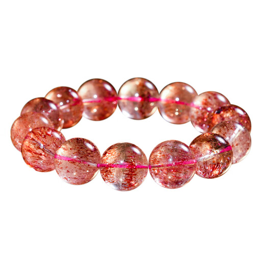 Eternal Symbol Light Luxury Brand Jewelry Grade Natural Super Seven Crystal Bracelet Men's Gold Strawberry Crystal High-end Bracelet Women's Valentine's Day Gift 7a+ About 9mm Gold Strawberry