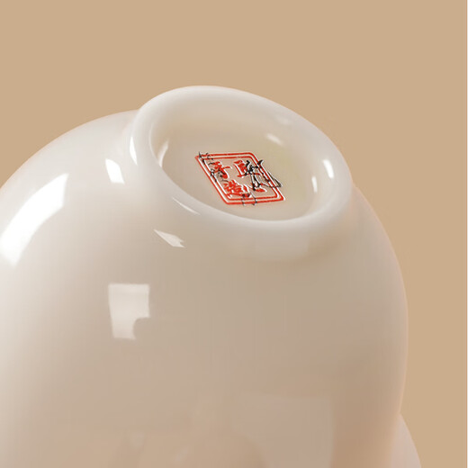 Yuquan Longmen Bingqing Yujie Qiong Yao covered bowl Dehua traditional Chinese white porcelain high-end handmade tea bowl Sancai small covered bowl Bingqing Jade Qiong Yao covered bowl