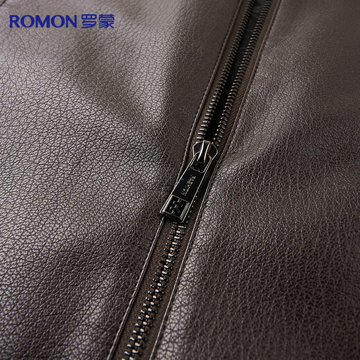 Luo Meng Leather Jacket Men's Autumn and Winter Middle-aged Velvet Thickened Stand-Collar Jacket Warm Leather Jacket Middle-aged and Elderly Men's Top