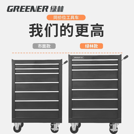 GREENER Auto Repair Tool Cart Workshop Tool Cabinet Mobile Tool Trolley Multifunctional Parts Cart Hardware Toolbox