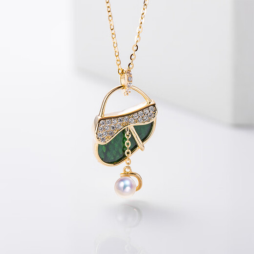 OLIVEIRA Freshwater AK Pearl Pendant Sachet S925 Silver Gold Plated 1180