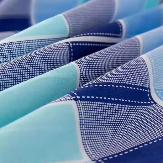 Yingzhu'er Green Check Student School Dormitory Bed Dan single piece bunk sheet bed Dan does not ball and does not fade Green Check Sheets 1.5 meters by 2.3 meters